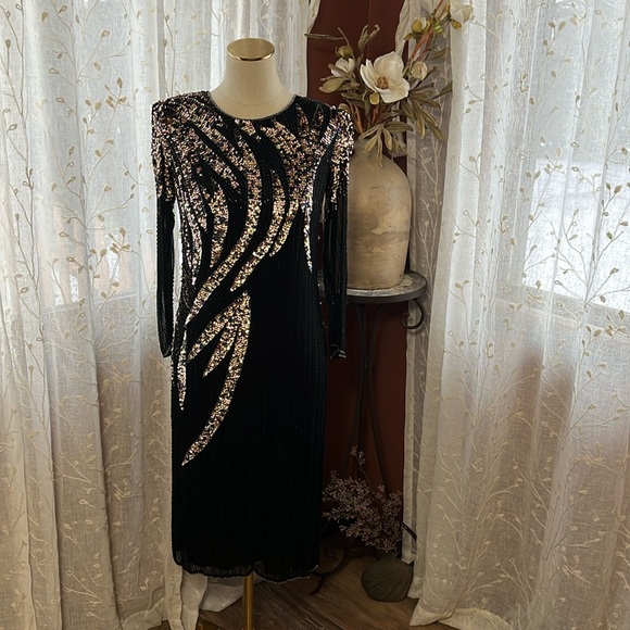 Vintage Strapless Sequin Beaded Cocktail Dress Champagne Sheath Grade Homecoming Dress Birthday Outfits main image 0